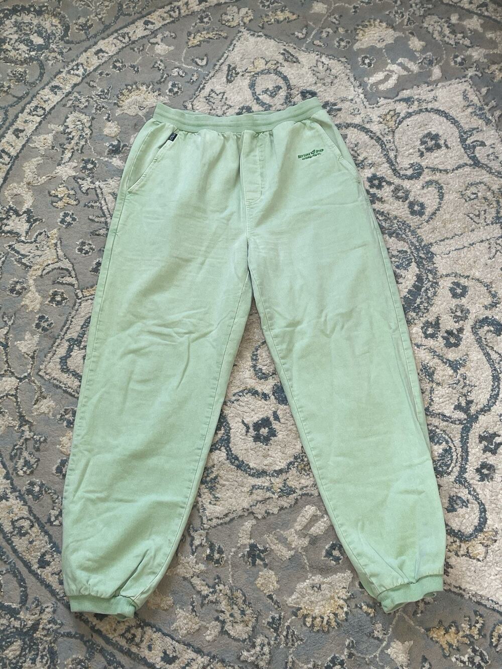 Vintage Crazy Shirts Key Lime Pie Jogger Sweatpants Mens L Mint Green Y2K